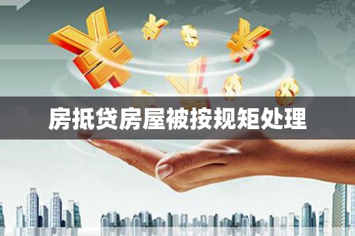 南部房抵贷房屋被按规矩处理